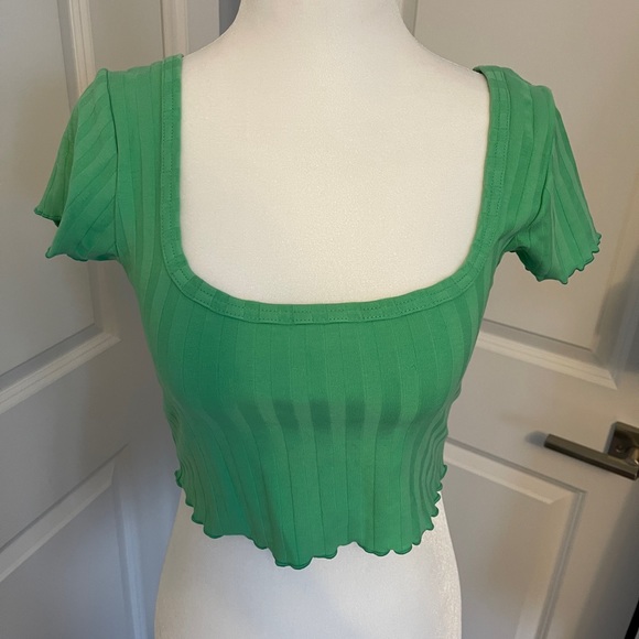 Green crop top Aerie - Picture 4 of 4